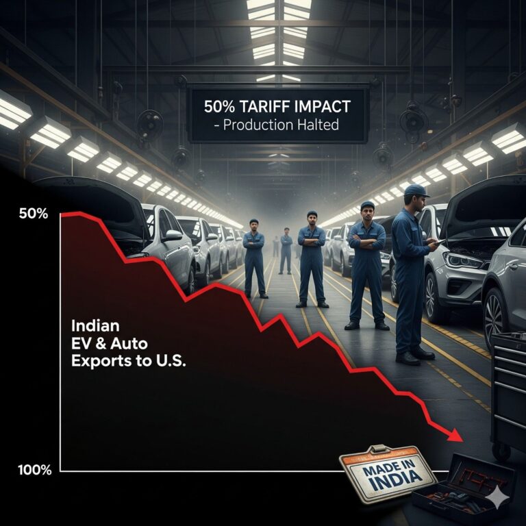 The new 50% U.S. tariff on Indian automobile and EV products will hit auto component exports, disrupt supply chains, and shift investments