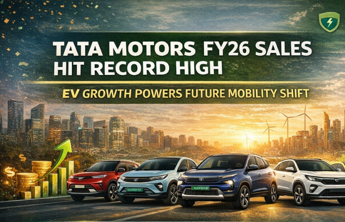 Tata Motors FY26 Sales Record: 6.42 Lakh Units, EV Sales Surge 43%