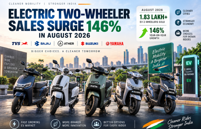 Electric Two-Wheeler Sales Surge 146% in August 2026