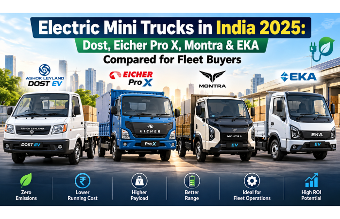 lectric Mini Trucks in India 2025: Dost, Eicher Pro X, Montra & EKA